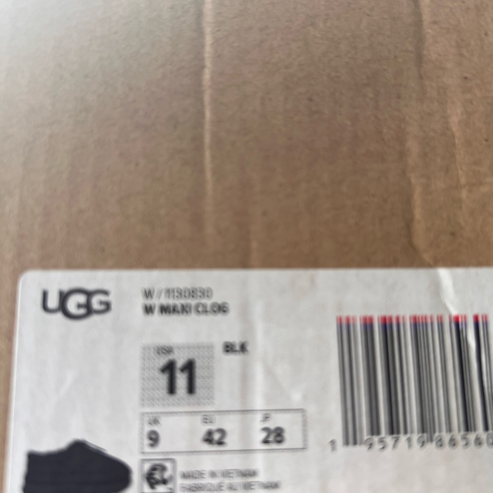 UGG Black Quilted Slip-Ons